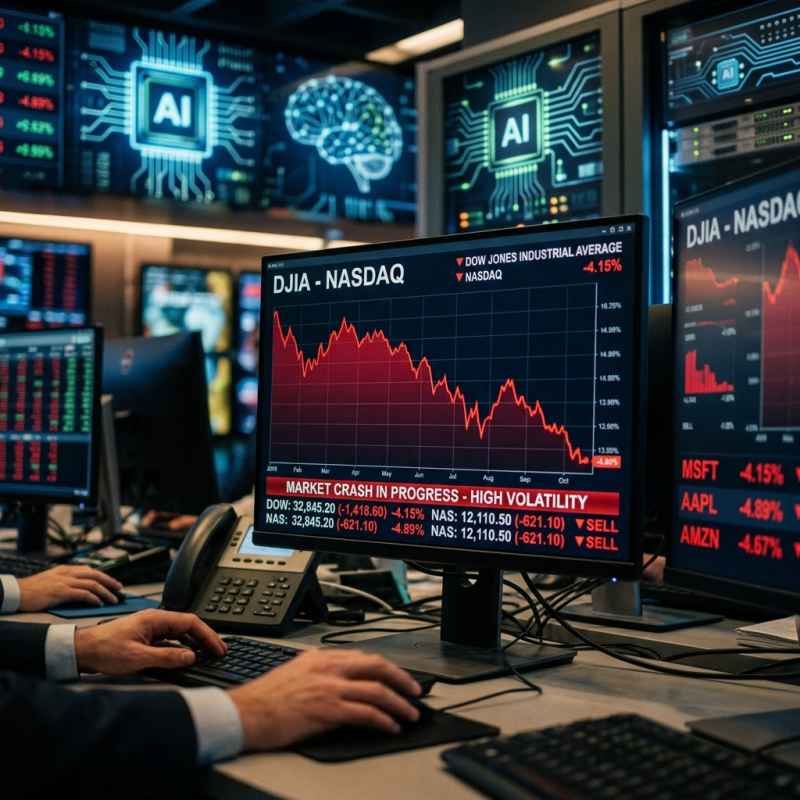 Tech and AI Fears Drag S&P 500 Down