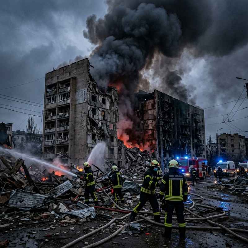 Deadly Russian Strikes Hit Kyiv