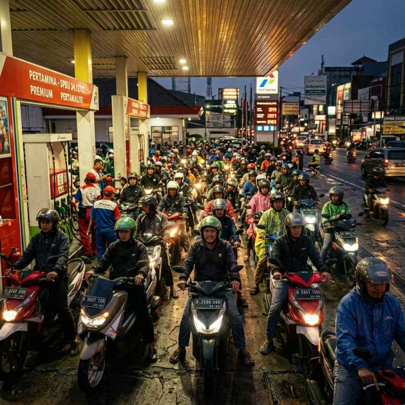 Makassar Fuel Crisis: Prices Soar Amid Hoarding