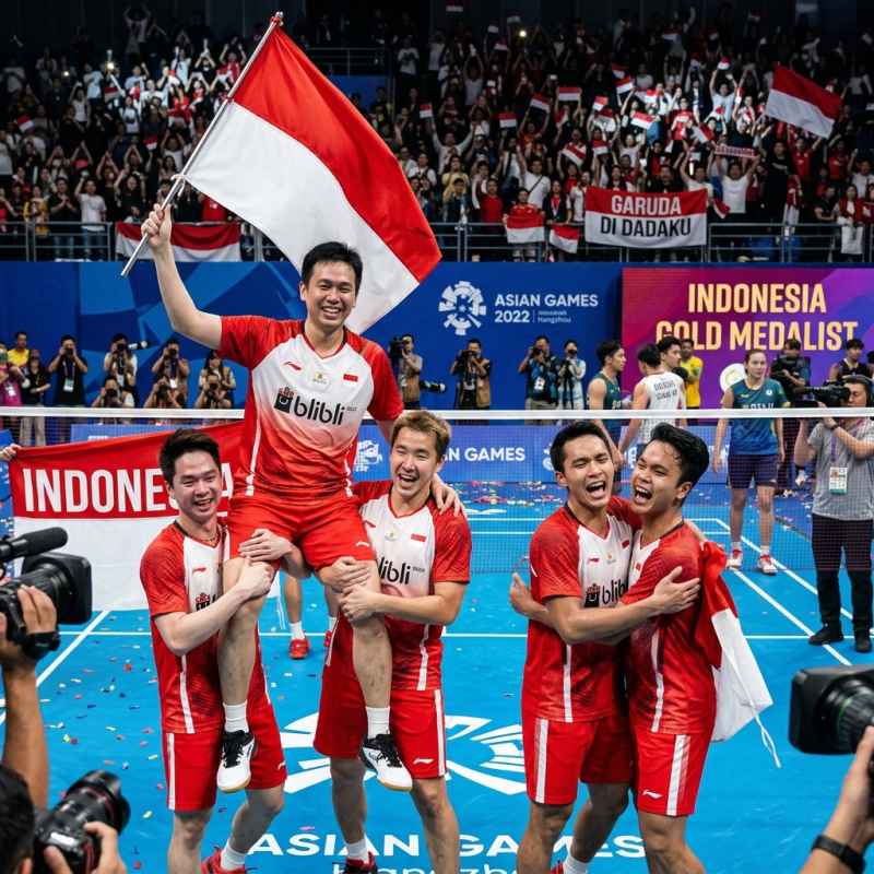 Indonesia Wins Badminton Gold at Asian Games