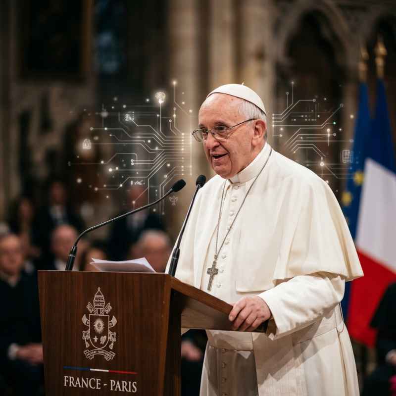 Pope Warns AI Threatens Humanity in France